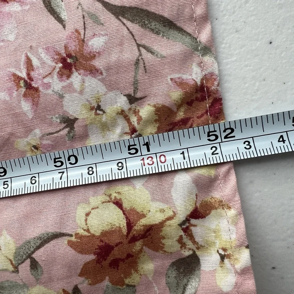 Joie Powder Pink Floral Midi Dress Tie Straps Sz L Soft Girl Cottagecore Smocked